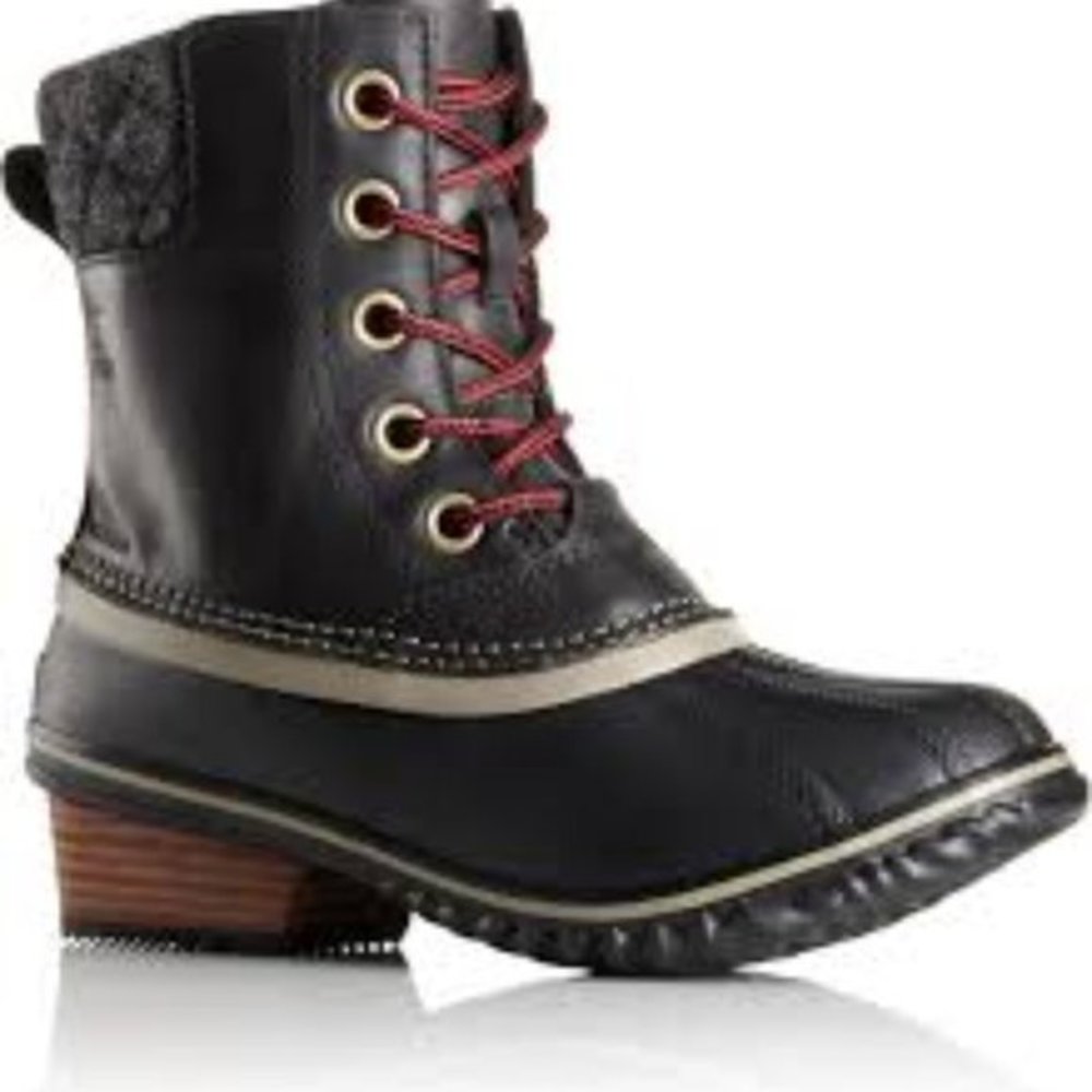 SOREL Slimpack Waterproof Snow Boots with Heel Size 6